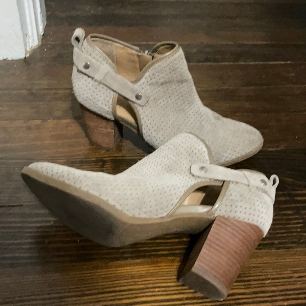 Designer suede leather booties